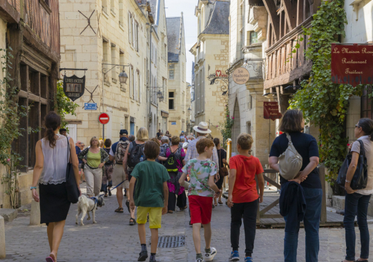 Visite guidée, Ville de Chinon, quartier médiéval, Touraine, Centre Val de Loire