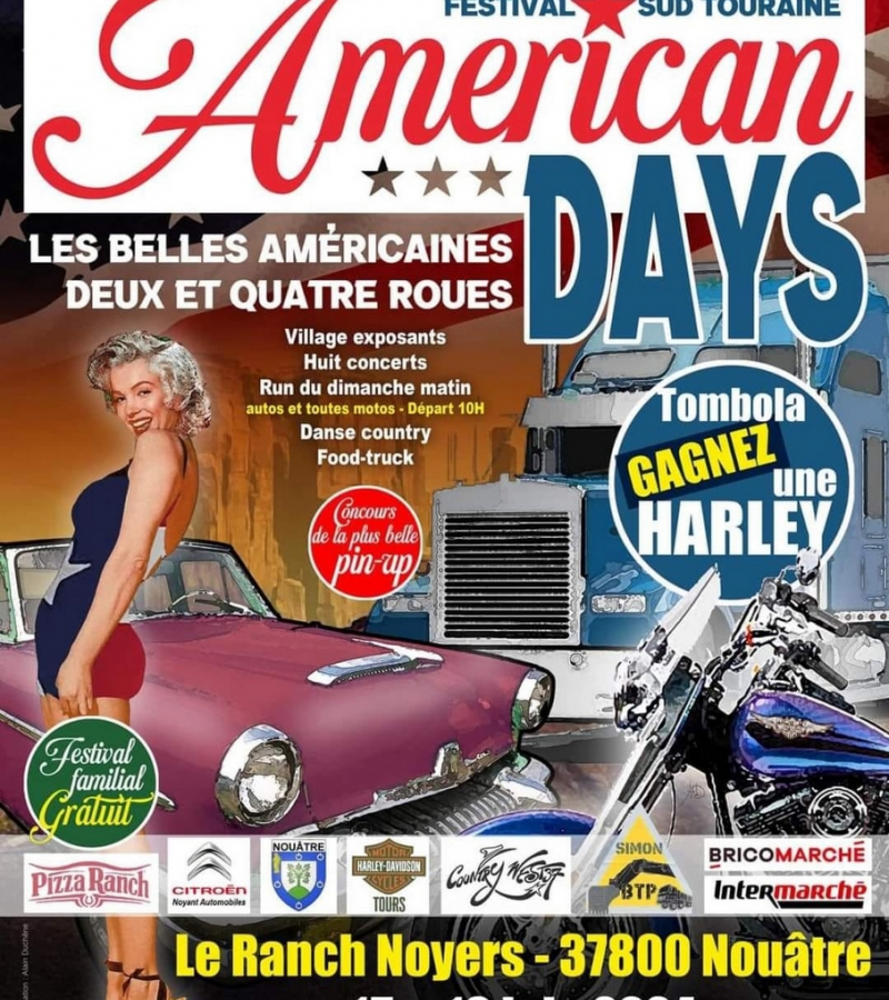 Festival American Days Nouâtre 15 et 16 juin 2024