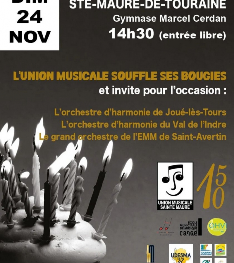 Concert Union Musicale de Sainte-Maure 24 novembre 2024