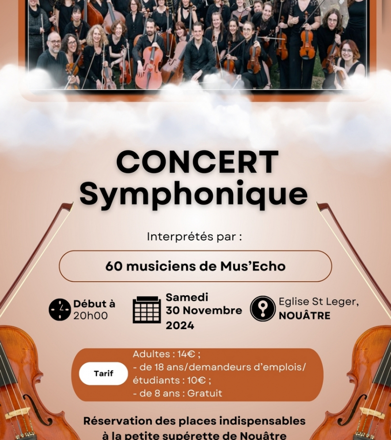 Concert symphonique Nouâtre 30 novembre 2024