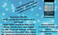 programme Marché Noël Crissay-sur-Manse 24 novembre 2024