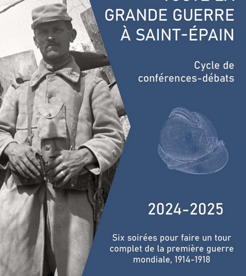 Toute la Grande Guerre à Saint Epain conférences 2024 et 2025 recto