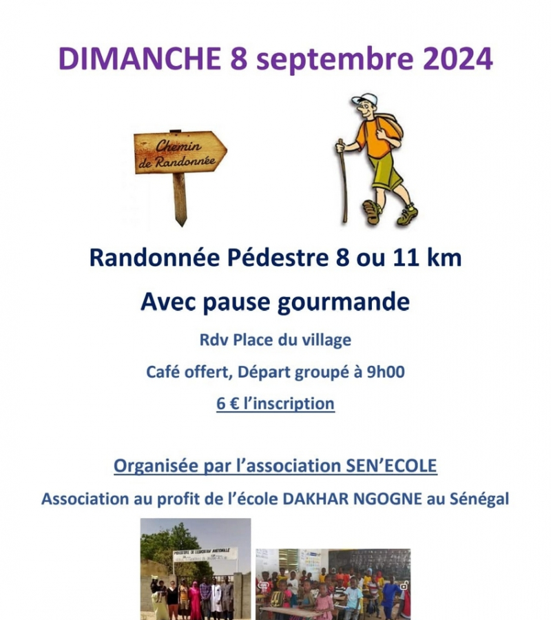 Randonnée pédestre La Tour Saint Gelin 8 septembre 2024