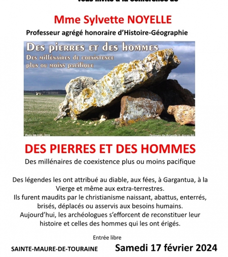 Conférence Sylvette Noyelle Sainte-Maure février 2024