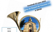 Concert trompes de chasse les échos de Fontiville Noyant de Touraine mars 2024