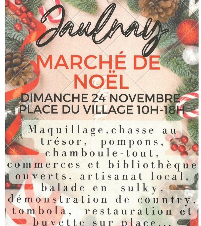 Marché Noël Jaulnay 24 novembre 2024