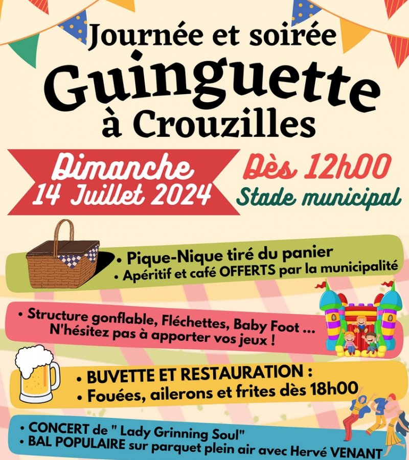 Soirée Guinguette Courcoué 26 juillet 2024