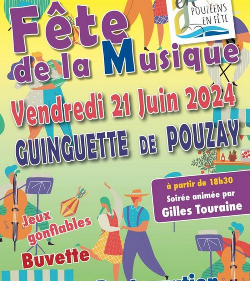 Fête de la musique Guinguette Pouzay 21 juin 2024