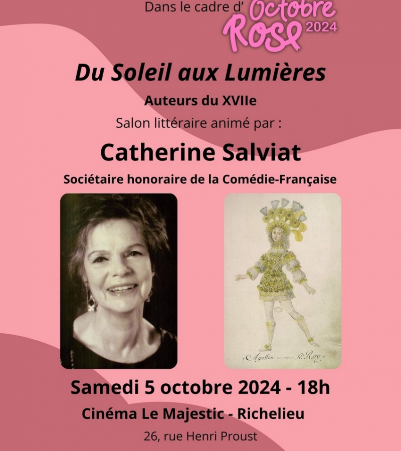 Du Soleil aux Lumières  Spectacle Catherine Salviat Richelieu 5 octobre 2024