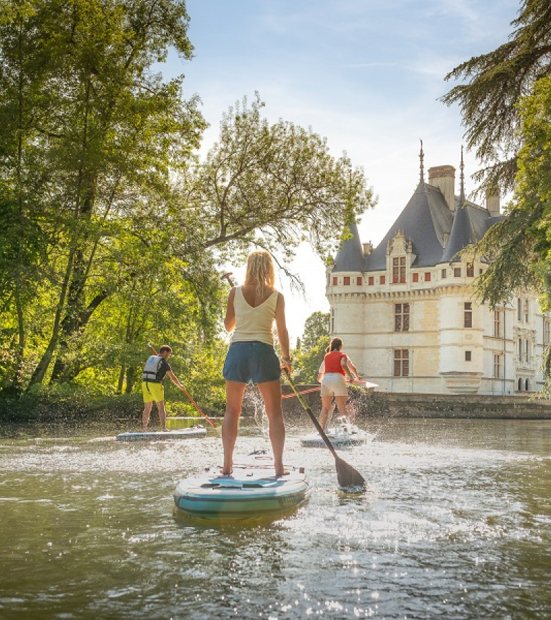 Paul & Mike - Paddle sur l'Indre à Azay-le-Rideau. Val de Loire, France.