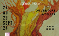 Ouverture atelier peintre Yannick Heslot l'Ile-Bouchard septembre 2024