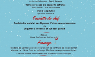 Noël à la ferme menu Chant de Blé Saint Epain 1er décembre 2024